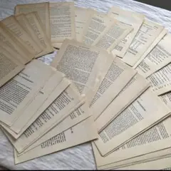 増量80枚!フランス語 洋書 古書 切り離しアンティーク ブロカンNo.①