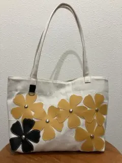 SALE！passion ナチュラルキャンバスコットン×Flowerトートバッグ