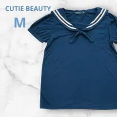 CUTIE BEAUTY セーラー風 Tシャツ ネイビー M コスプレ