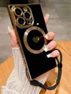 ハート マグネット充電対応iPhone15Plus