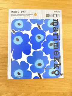 新品未使用　marimekko マウスパッド　ブルー　青　ウニッコ　廃盤