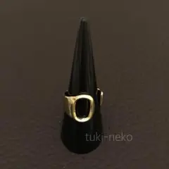 ❤O❤ゴールド イニシャル アルファベット フリーリング 男女兼用 ユニセックス