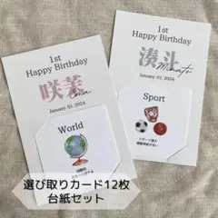 《 商品番号④ 》選び取りカード　ましかく　台紙セット49