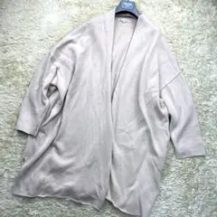 【美品】23区 コットンダブルフェイス カーディガン 46サイズ 大きいサイズ