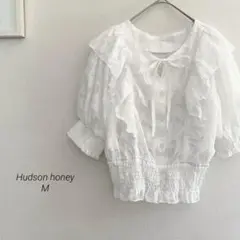 Hudson honeyジャガードウエストシャーリングブラウス1171