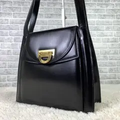 ★極美品 セリーヌ ゴールド金具 ブラック ショルダーバッグ レザー 保存袋