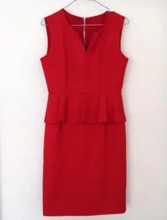 【美品】差し色ワンピース レッド