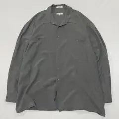 90s Vintage シルク100% L/S シャツ スモークグレー 燻み