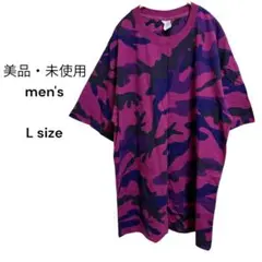 【美品・未使用】men's　Tシャツ　迷彩　ピンク×パープル　L size