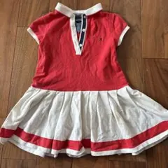 トミーヒルフィガー 赤と白 ポロワンピース