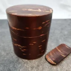 藤木伝四郎商店　桜樺細工　茶筒　※箱なしでお届け