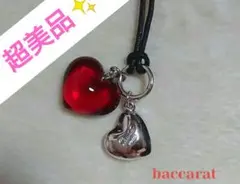 超美品✨バカラ 「ダブルハート」ネックレス チョーカー 赤