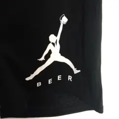 新品　おもしろ　ハーフパンツ 【BEER】　黒　LLサイズ