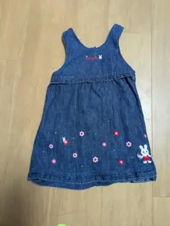 MIKI HOUSE デニムジャンバースカート 100