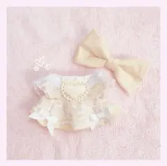 10cm～12cm ぬいぐるみ ぬい服 「ゆるふわイエロー」