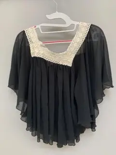 シフォンブラックトップス 38サイズ‼️未使用近い