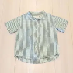 ZARA　ストライプ　シアサッカー　シャツ