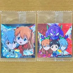 エヴァ シールウエハース2 シンジ＆レイ＆アスカ＆初号機 SR 2枚セット