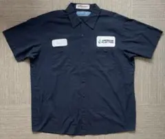 ★90s MEXCO製 CiNTAS 半袖 ワークシャツ 企業レタード ネイビー