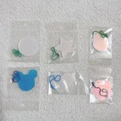 アクリルキーホルダー アクリル円盤　DIY 6種類セット