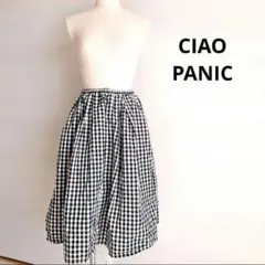 CIAO PANIC♡チャオパニック　ギンガムチェックスカート　ポケット　白　黒