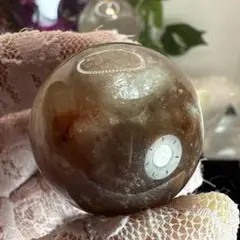 レア♡ファイヤークォーツ♡ホワイトムーンストーン共生スフィアNo.1906