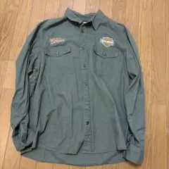 Harley-Davidson カーキ 長袖シャツ
