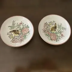 骨董　豆皿　百舌鳥