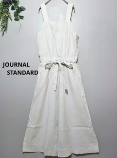 【JOURNAL STANDARD】 リネン100％ ワイド サロペット 38
