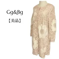Ggu0026Bg 美品 昭和レトロ ロングコート レース シルク 花柄 ピンク M
