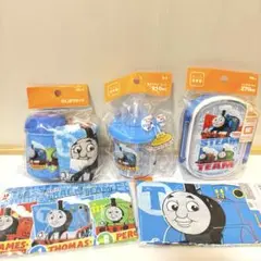 新品未使用トーマスグッズ5点　弁当箱　お弁当袋　コップ　ナフキン　おしぼり