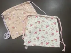 送料込！　美品！　巾着袋　2点セット　マイメロ　キティ