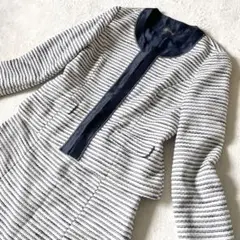 【値下げ⭕️】Addi Rouge ノーカラージャケット グレー LL XL 値下げ⭕️】Addi Rouge ノーカラージャケット グレー LL XL