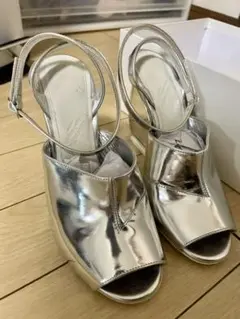 Maison Margiela ミラー ヒール サンダル シルバー 36