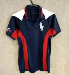 Ralph Lauren メッシュポロシャツ ネイビー/ホワイト/レッド