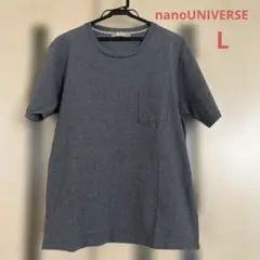 ナノユニバース　グレーポケットTシャツ　Lサイズ