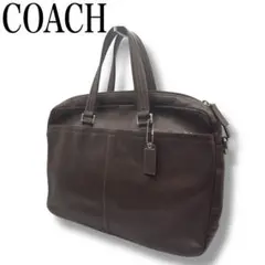【美品】COACHコーチ本革 2WAY ビジネスバッグ ブリーフケース 茶