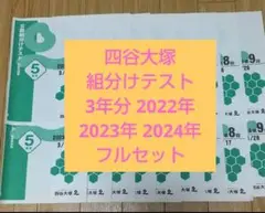 四谷大塚　公開　組分けテスト　5年生 2022年 2023年 2024年 3年分