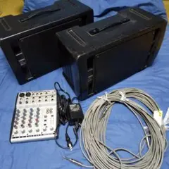 運動会 文化祭の連絡に YAMAHA MS60Sパワードスピーカー ミキサー