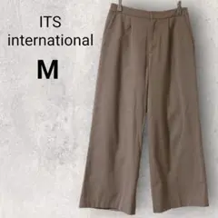 イッツインターナショナル ストレートパンツ M ブラウン ウエストゴム 通年