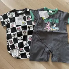 futatuta ミッキー ミニー ロンパース 70 2枚セット