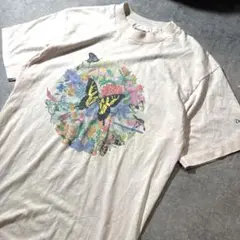Hanes 90s USA製 Fifty-Fifty バタフライ アートT