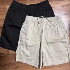 黒 アイボリーショートパンツ 2枚セット