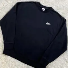 【美品】NIKE 刺繍　トレーナー　スウェット　ブラック　XL