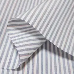 特別セール＊幅113×50cm●布 先染 ストライプ柄 ライトグレー×カラフル