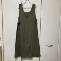 マタニティ　ジャンバースカート　オリーブ