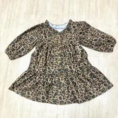 【新品】 ヒョウ柄ワンピース 90cm