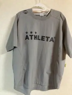 ATHLETA グレー 半袖ピステ　Lサイズ