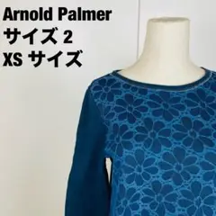 Arnold Palmer ワンピース　長袖　花柄　ポケット付き M