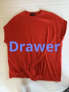 【週末SALE】ドゥロワー drawer 半袖ニット　赤